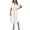 White, variant on Kezqiaxn Sundresses for Women Drawstring Short Sleeve Collared Button Down Dress Plus Size Summer Dresses Fashion Clothing