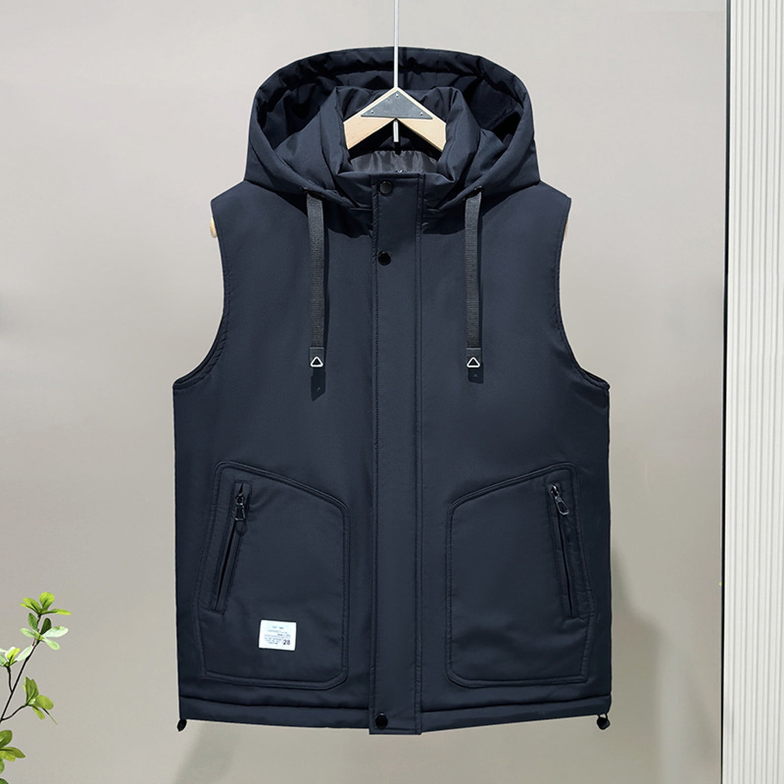 ZACPNCV Mens Lightweight Softshell Vest Windproof Sleeveless Jacket Zip Up Fleece Lined Vest Outerwear for Golf Running