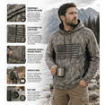 thumbnail image 4 of TrailCrest by Treel Men's Mossy Oak Hoodie Sweatshirt - Comfortable Stylish Jacket for Outdoor Activities, Hunting and Casual Wear, Country Roots Camo & Black, Medium, 4 of 5