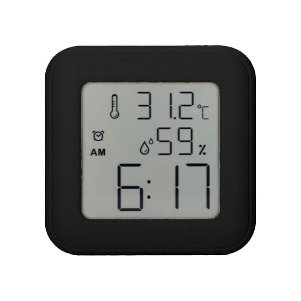 Despertador digital con pilas calendario temperatura fecha y hora para bebé Negro Sunnimix reloj despertador digital