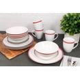 thumbnail image 3 of 10 Strawberry Street Simply Coupe 16-Piece Ceramic Dinnerware Set, Red, 3 of 9