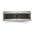 thumbnail image 3 of Chisel Titanium Polished with Black Carbon Fiber Inlay 8mm Band, 3 of 7