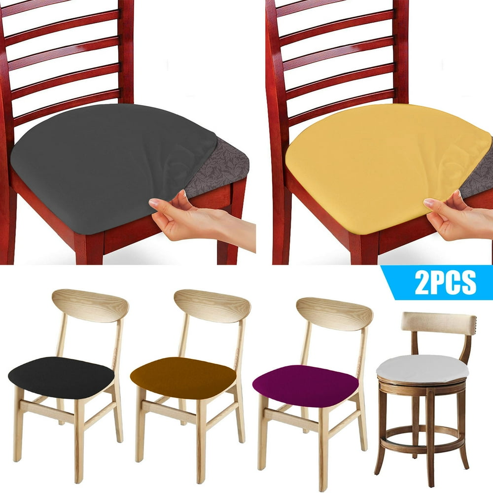 Chair Seat Covers, 2PCS Protective Cushion Slipcovers with Ties