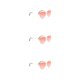 thumbnail image 5 of Marco de gafas de sol Qarigey de corazón único Estilo vintage Rojo, 5 of 6
