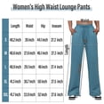 thumbnail image 5 of Women's High Waist Lounge Pants Wide Leg Yoga Sweatpants Loose Casual Pockets Drawstring Workout Joggers Pants, 5 of 8