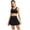 Black, variant on IROINNID Women's Loose Fake Two-piece Anti-peeping Quick-drying Running Fitness Skirt Short Elastic Waist Mini Solid Color Skirt