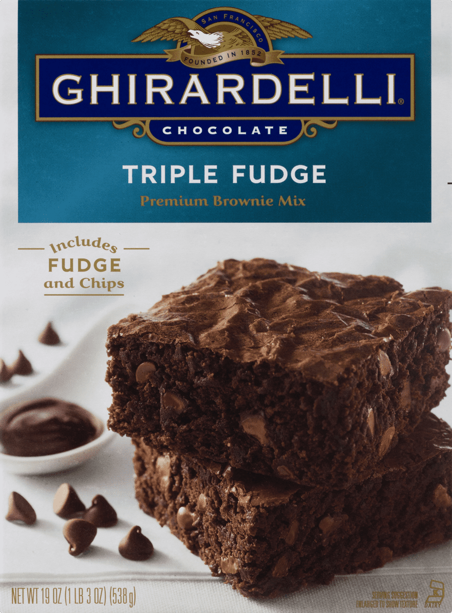 Ghirardelli Chocolate Triple Fudge Brownie Mix, 19 oz Box