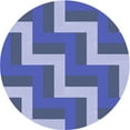 thumbnail image 1 of Ahgly Company Indoor Round Patterned Denim Blue Area Rugs, 5' Round, 1 of 6