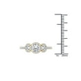 thumbnail image 4 of 1 Carat T.W. Diamond Single Halo Three-Stone 14kt Yellow Gold Engagement Ring, 4 of 4