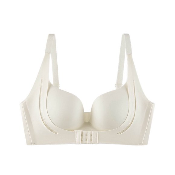 VSSSJ Soutiens-Gorge Rehausseur pour Femmes Sans Fil Fermeture avant Soutien Doux Respirant Couverture Complète Blanc m