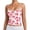 Pink, variant on Wang6 Women Spaghetti Strap Camisole Cropped Sleeveless Floral Printed Cami Tank Tops Trendy Scoop Neck Summer Sling Undershirts Tees Pink XS