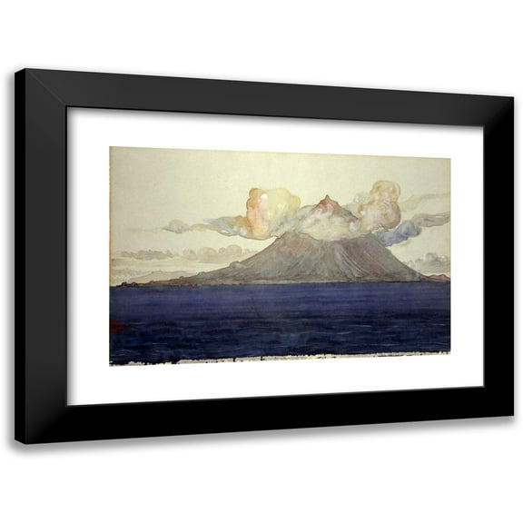 Cass Gilbert 14x11 Black Modern Framed Museum Art Print Titled - Mt. Pico, Azores Islands (1905)