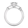 thumbnail image 2 of Eterna Jewel2.1 Ct Lab Created Diamond Ring - Radiant Cut Leaf Bezel Set Engagement Wedding Solitaire Ring - 14K White Gold Plated Ring - Daily Wear Diamond Ring - Perfect Gift for Graduations, 2 of 3