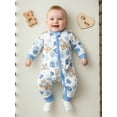 thumbnail image 6 of BemeyourBBs Newborn Baby Boys Girl Valentines Day Outfits Cute Infant Bear Excavator Romper Zipper One Piece Jumpsuit Long Sleeve Fall Winer Spring Clothes, 6 of 9