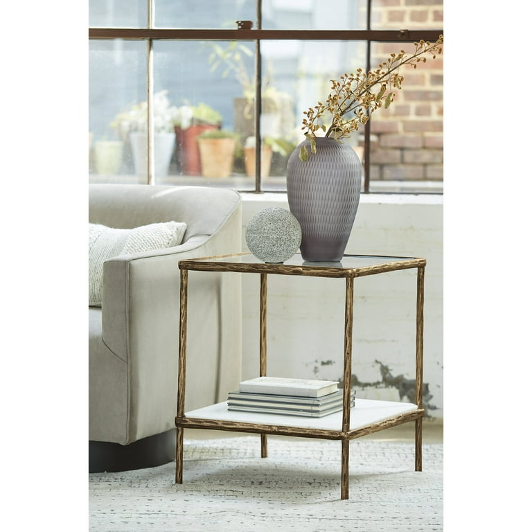 Ryandale Accent Table - Antique Brass Finish Ryandale Accent Table - Antique Brass Finish