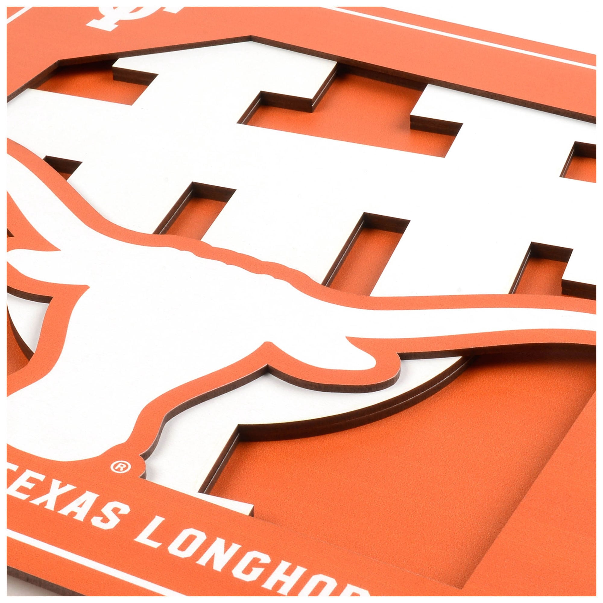 Texas Longhorns 12'' x 12'' 3D Logo Wall Art