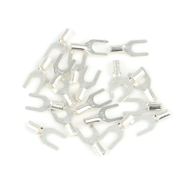 20pcs UT1.54 Fork Terminals NonInsulated Crimp Electrical Wire
