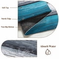 thumbnail image 6 of Blue Grey Stripe Runner Rug for Hallway 2x6ft, Vintage Coastal Style Wood Grain Non Slip Floor Mat Washable Low-Profile Indoor Carpet for Living Room, Bedroom, Dining Room, 6 of 9