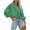Green, variant on Women Button Down Cropped Shirts Long Sleeve Casual Solid Lapel Blouse