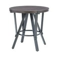 thumbnail image 3 of Pemberly Row Ensemble de Table Occasionnel Rond en Métal et Bois, 3 Pcs, Couleur Charbon, 3 of 10