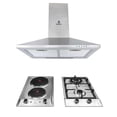 thumbnail image 1 of Tricombo Supra Parrilla eléctrica + Parrilla de gas con campana de pared de 60 cm tipo moño en acero Supra Tricombo con campana de pared, parrilla de gas y parrilla electrica, 1 of 5