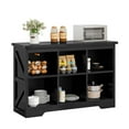 thumbnail image 3 of Dextrus 8 Cube Organizer Bookcase, Farmhouse Cubby Bookcase, Horizontal Open Shelf Bookshelf for Living Room, Bedroom, Home Office, Black, 3 of 13