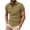 Khaki, variant on Taqqpue Golf Shirts for Men Solid Color V Neck Button Short Sleeve T-Shirt Moisture Wicking Quick Dry Active Gym Workout Blouse Tops