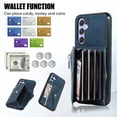 thumbnail image 3 of Allytechgroup Cell Phone Bag Case for Galaxy A54 5G, Crossbody Strap Lanyard Cards Holder Shockproof Zipper Pocket Wallet Case Cover for Samsung Galaxy A54 5G, Blue, 3 of 10