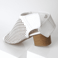 thumbnail image 7 of J. Adams Maddie Booties for Women - Peep Toe Low Block Heel Hook & Loop Strap Sandals, 7 of 7