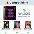 thumbnail image 3 of Pour iPad Pro 12.9 Étui 2022 6e 2021 5e 2020 4e 2018 3e 2017 2e Support Mince Étui Rigide Couverture Intelligente pour iPad (Vert Matcha, 2020 Pro12.9 4e), 3 of 7