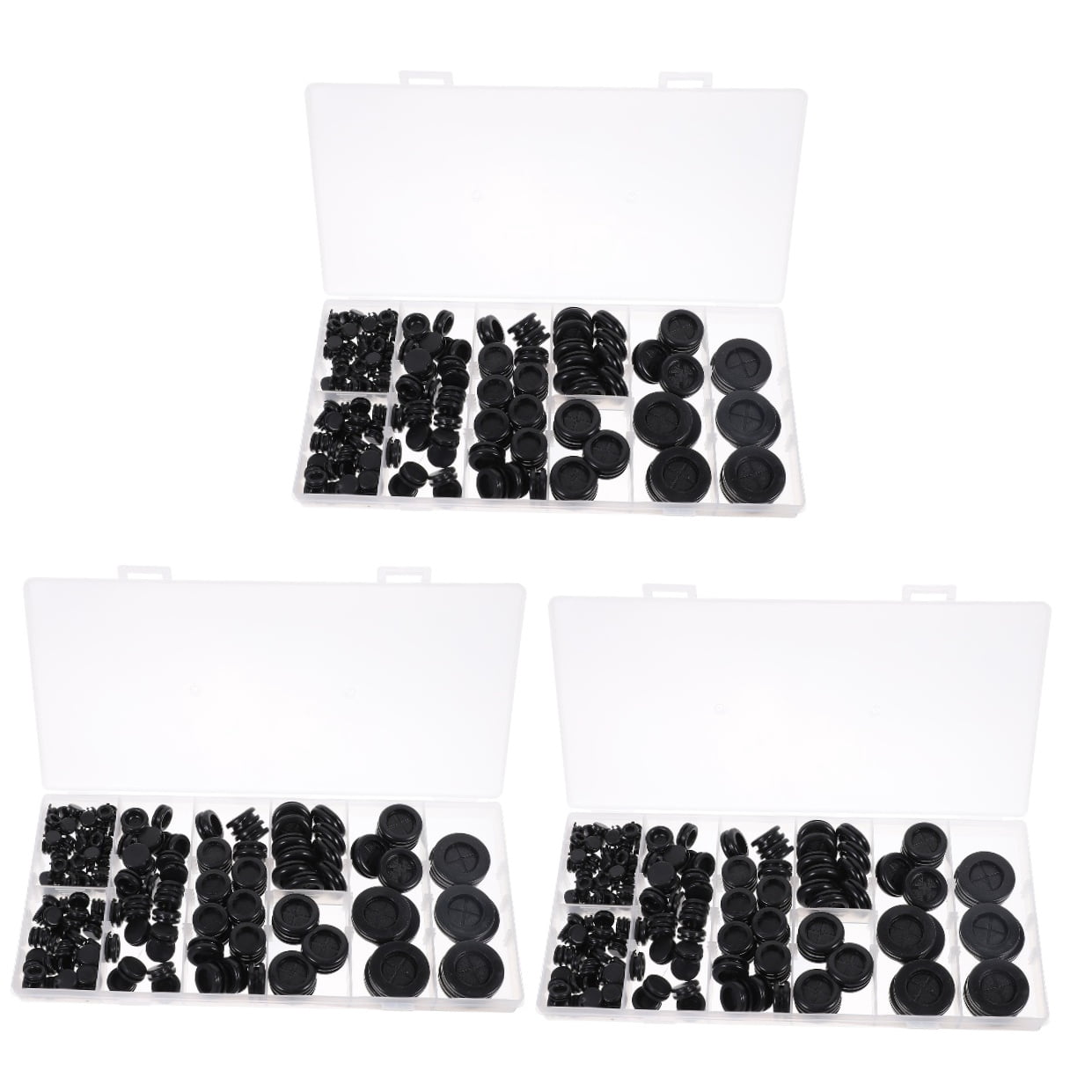 TAILTOSS  510Pcs Black Grommet Kit for Wires and Electrical Appliances