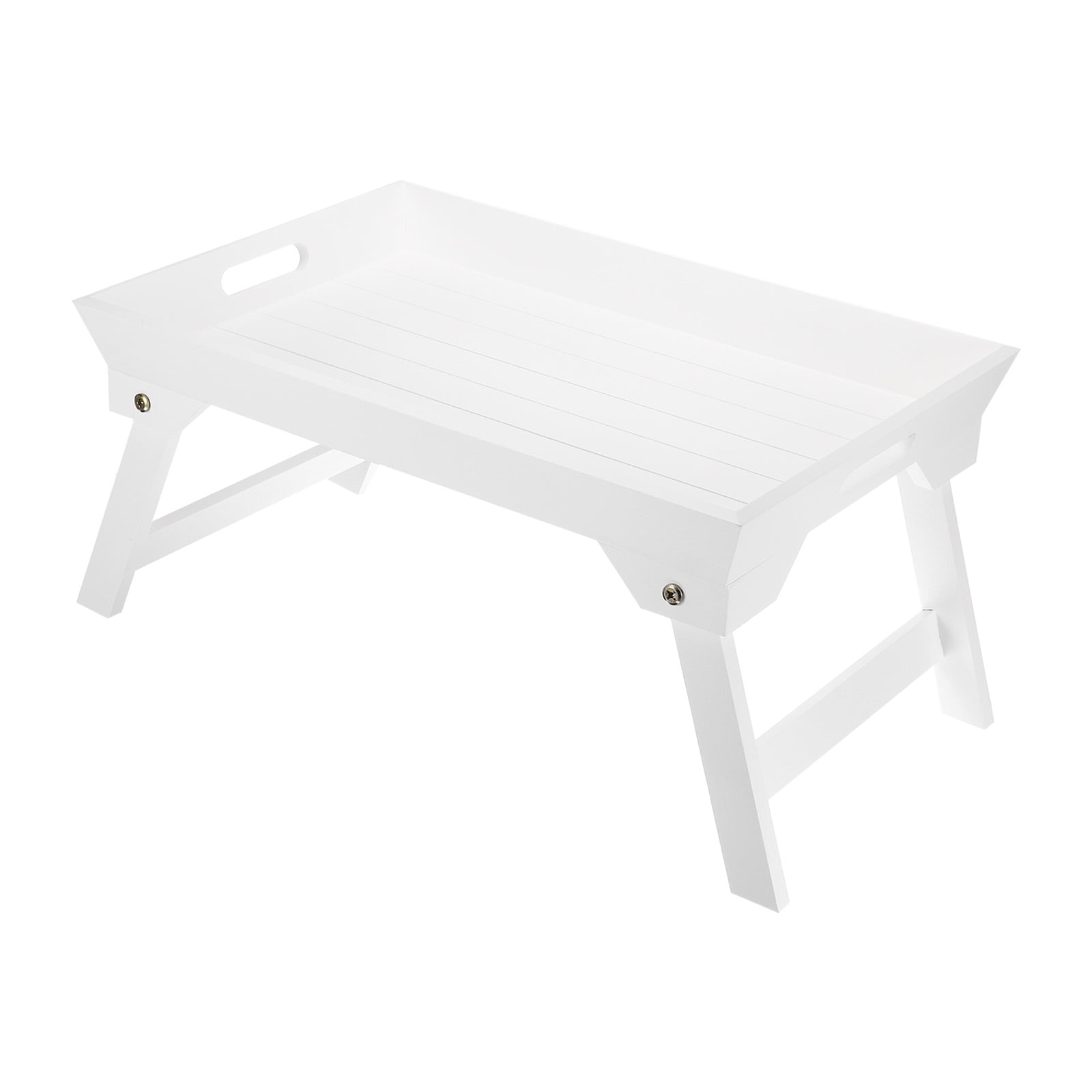 Uxcell 48x32x24cm Breakfast Tray Table with Folding Legs Laptop Snack