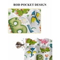 thumbnail image 6 of Cartoon Dinosaurs Living Room Curtains 2 Panel, Funny Dino Cute Boys Girls Children Cafe Window Treatment, Farmhouse Bedroom Bathroom Kitchen Curtains Drapes 104"x45", 6 of 6