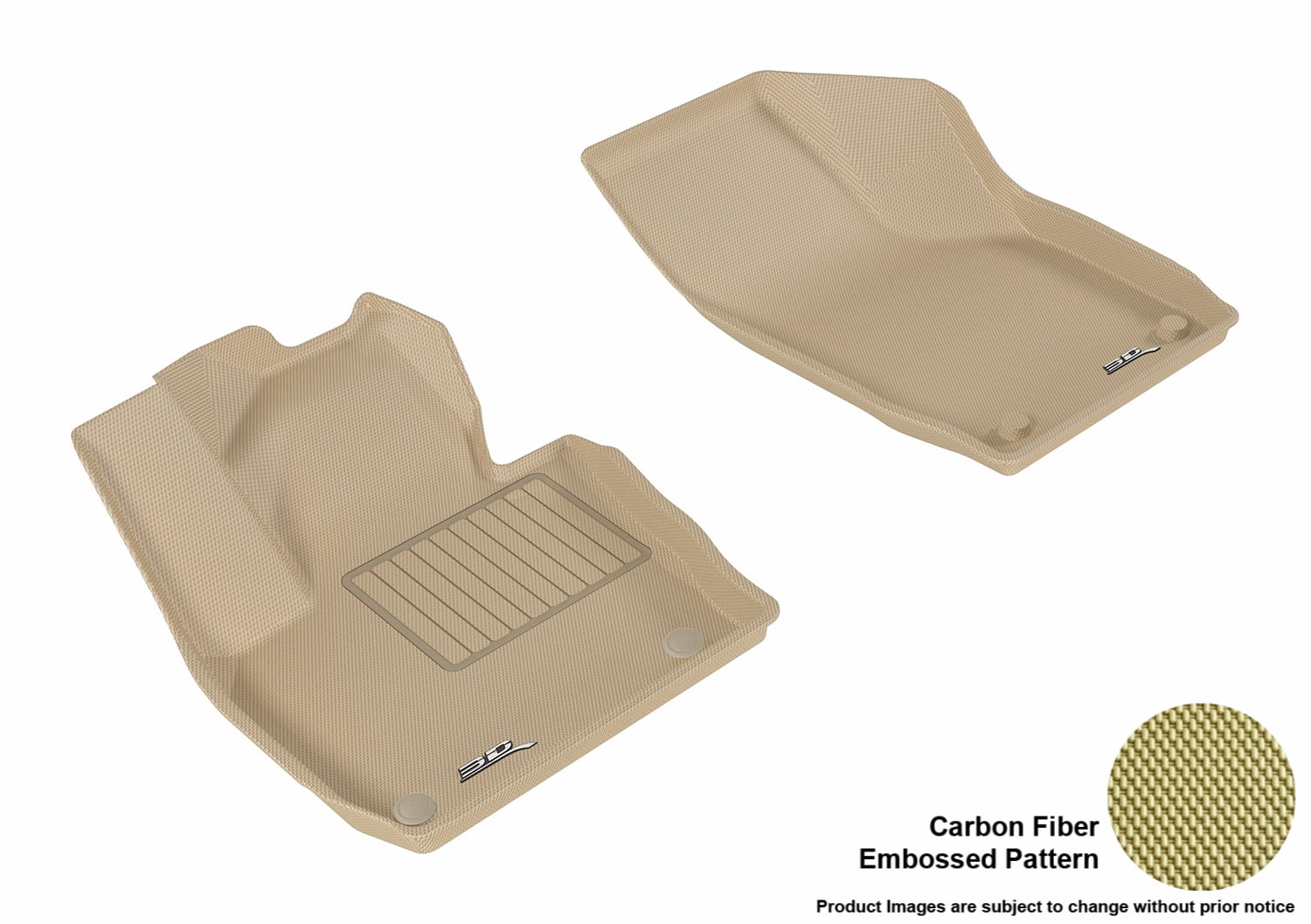 3D MAXpider 20152017 Audi Q3 Front Row All Weather Floor Liners in Tan