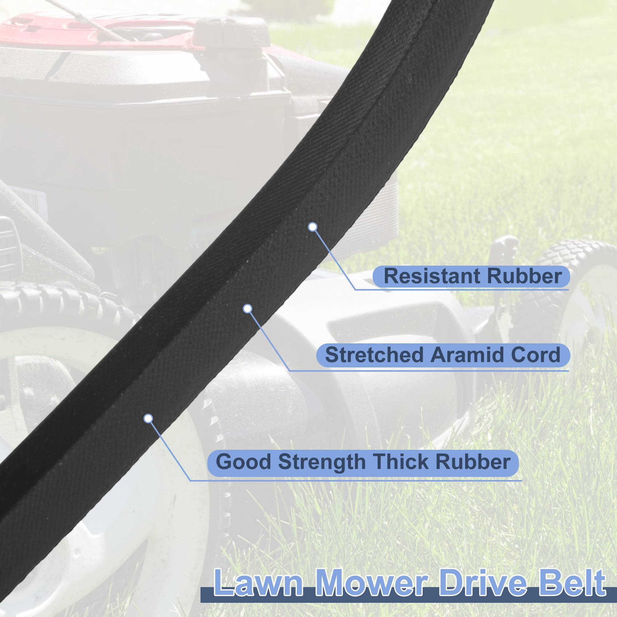Unique Bargains GX26422 Lawn Mower Deck Belt for John Deere 48" and 54" Decks