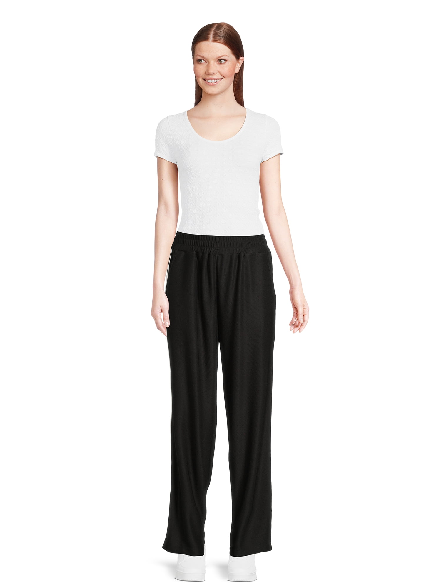 Self Esteem Juniors Knit Track Pants with Side Striping, 30.25" Inseam, Sizes S-XL