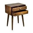 thumbnail image 6 of Spitiko Homes Bedside table with two drawers Mango Wood walnut  17x13x24, 6 of 10