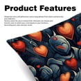 thumbnail image 2 of Hearts Battle Elegant Velvet Throw Pillows with Unique Patterns for Chair Pillow Covers & Throw Pillow - Set of 2, Available in 16x16, 18x18, & 20x20 inches for Any Occasion, 2 of 6