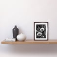 thumbnail image 2 of Poppy Wild Flower Pattern Black and White Linocut Artwork Framed Wall Art Print 9X7 Inch, 2 of 5