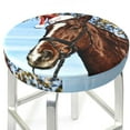 thumbnail image 3 of Haiem Christmas Horse Cushion Round Bar Chair Seat Cover Bar Chair Cushion Covers Elastic Washable Bar Chair Cover,Protects from Scratches and Stains-12 inch, 3 of 7