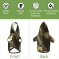 thumbnail image 6 of Fotbe Palatial Gold Pattern Horse Print Small Dog Sweater Hoodies Pet Grey Hooded Soft Fleece Sweatshirts with Pocket Fall Winter Puppy Cat Sweaters Warm Clothes-Large, 6 of 7