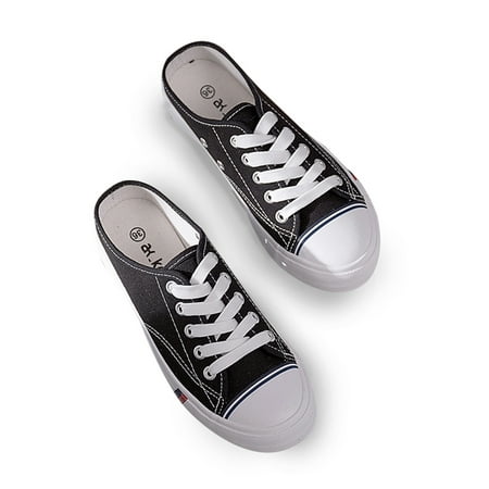 backless canvas sneakers