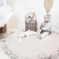 thumbnail image 4 of Alfombras de juego redondas con volantes para niños de 100cm, alfombrilla de algodón suave para gatear, alfombrilla de juego para niños, decoración para habitación de niños, 4 of 8