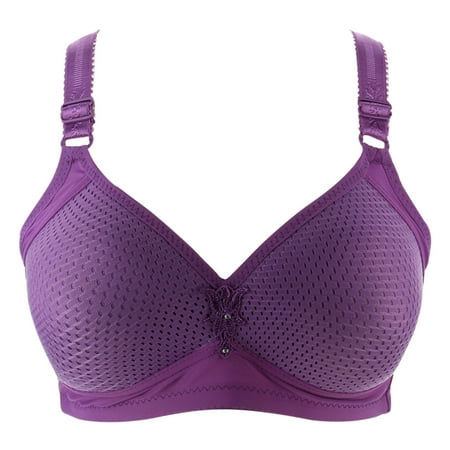 

Ausyst Plus Size Sports Bras for Womens Fashion Printed Bra Wire Free Underwear One-Piece Bra Everyday Underwear Comfort Strap Full Coverage Bra