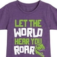 thumbnail image 3 of Instant Message - Dinosaur - Let the World Hear You Roar - Toddler & Youth Girls Short Sleeve Graphic T-Shirt, 3 of 6