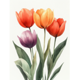 thumbnail image 1 of Qisvanset Framed Canvas Wall Art 12x16 Inch Isaiah Tulip Watercolor Spring Religious Wall Art, 1 of 5