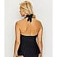 thumbnail image 2 of Women's Pour Moi 6011 Splash Underwire Halter Tankini Swim Top (Black 40D), 2 of 4