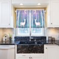 thumbnail image 5 of Yayeee Kitchen Curtains Tier Pair Light Filtering 27"x36" Rod Pocket Short Cafe Window Panel, Purple Night Deer, 5 of 7