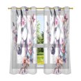 thumbnail image 6 of Yayeee Window Curtains Light Filtering 63"x42" Grommet Panel Pair Home Living Room Decor, Horse Butterfly Flower, 6 of 7