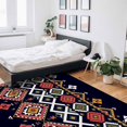thumbnail image 6 of Area Rugs Indoor Non-Slip Rectangle Rug 5x7 Ft Aztec Geometric Pattern Tribal Vintage Rug Rubber Backing Floor Mats Non Shedding Home Decor Carpet for Entryway Living Room, 6 of 8